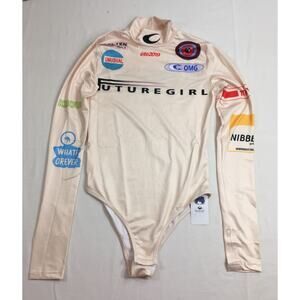 Do My Self Rash Guard Girls Medium Pink Future Girl Long Sleeve Snap Bottom